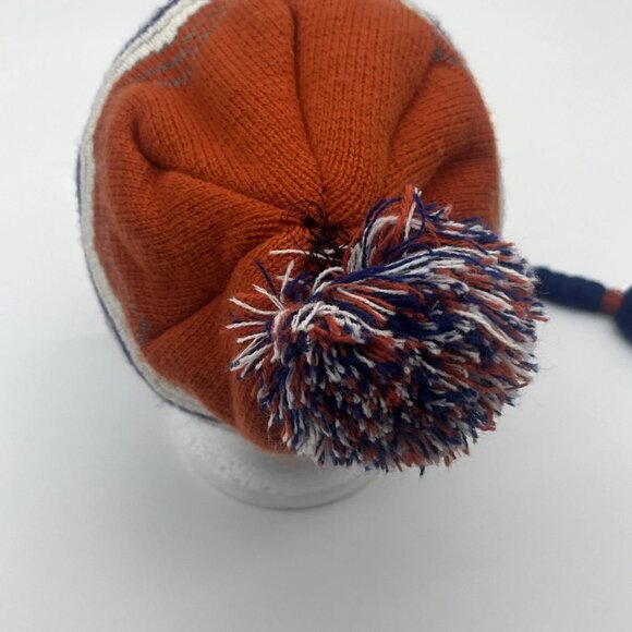 Edmonton Oilers Beanie Trapper Hat Winter Ski Tassels Old Time Hockey Knit Cap - Picture 10 of 10